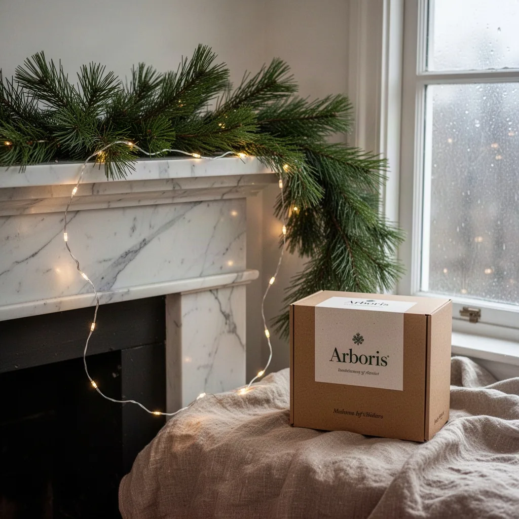 Arboris Illuminated Pine Bough Mantel Garland