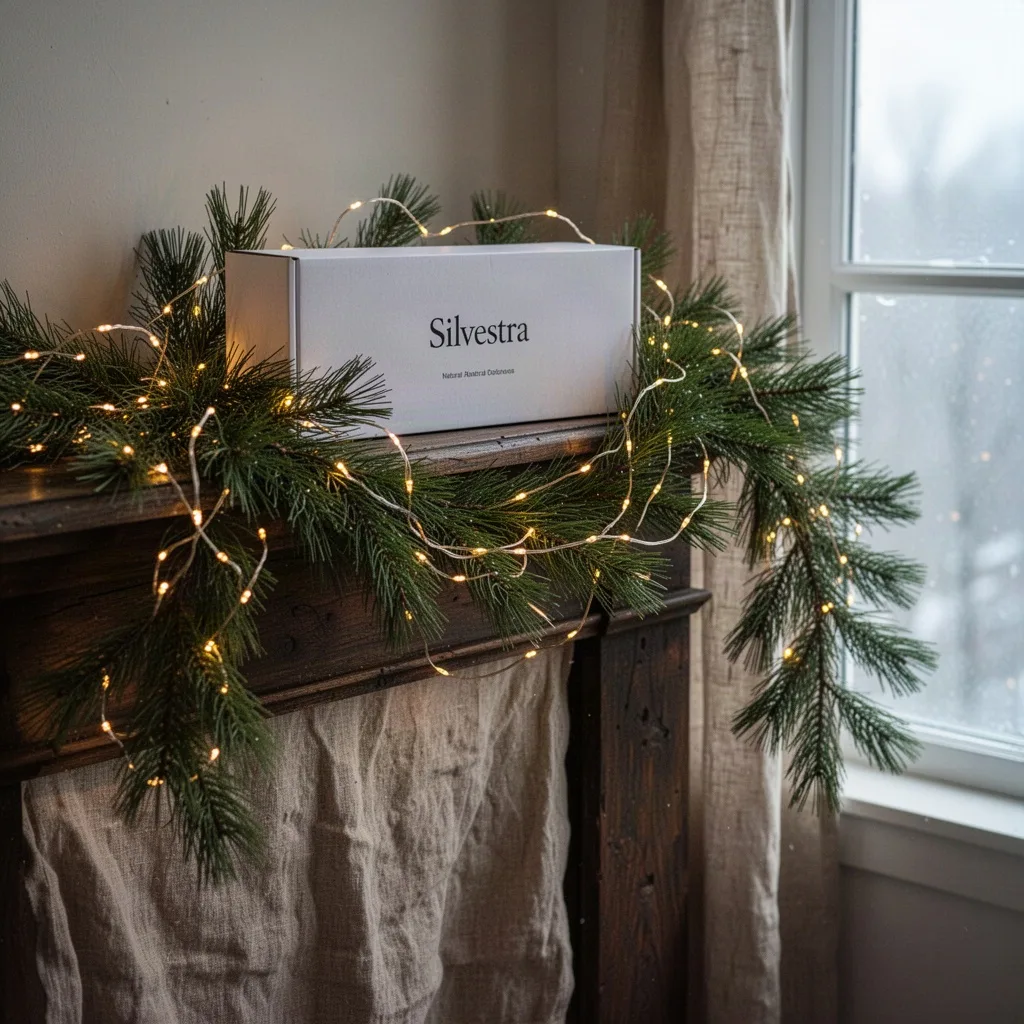 Silvestra Illuminated Natural Pine Garland