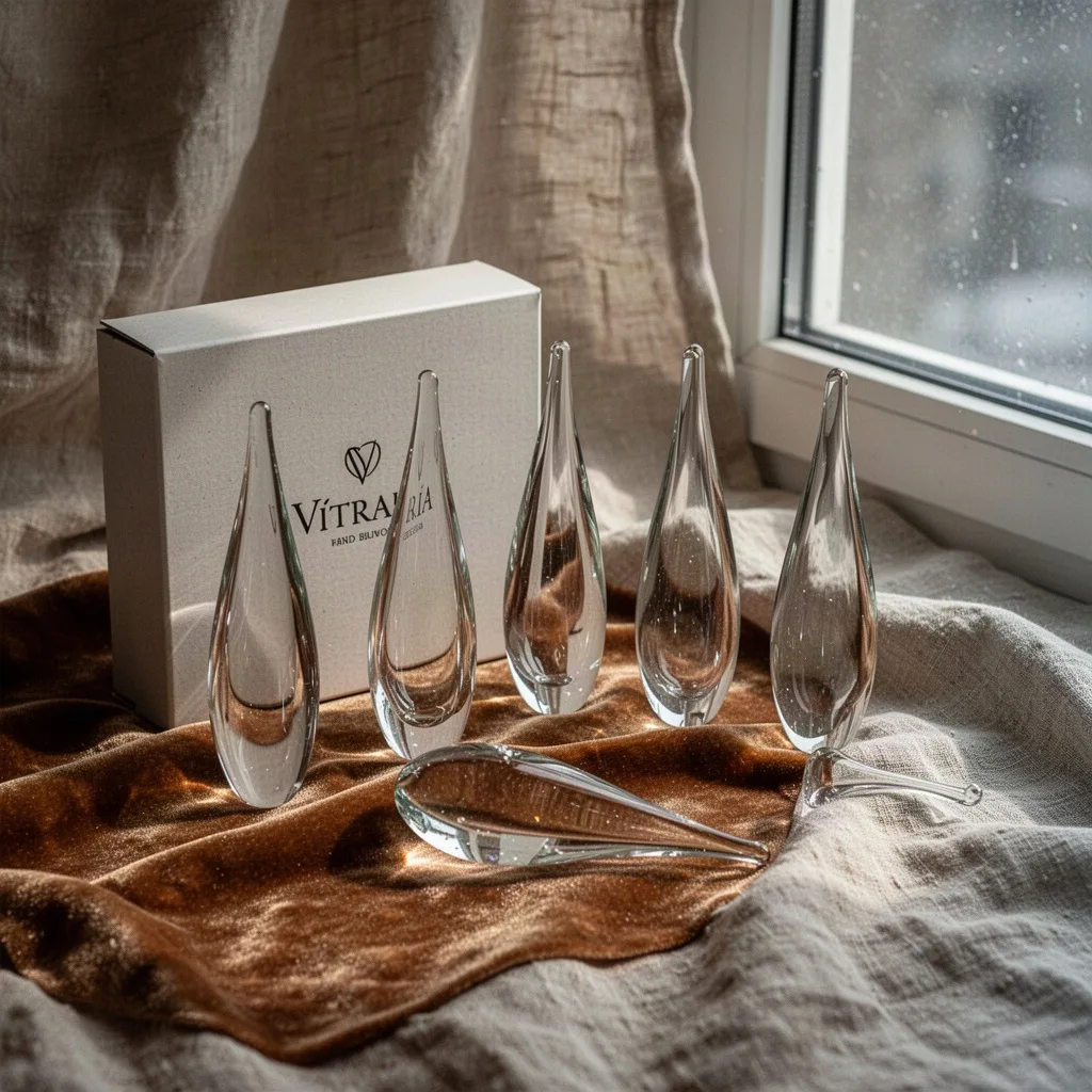 Vitraria Teardrop Finial Tree Ornaments
